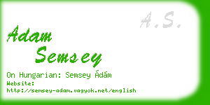adam semsey business card