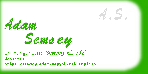 adam semsey business card